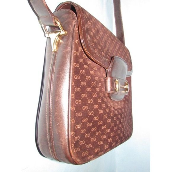 Gucci Brown Micro Guccissima Suede & Leather 1955 Horsebit Bag - Picture 2 of 12